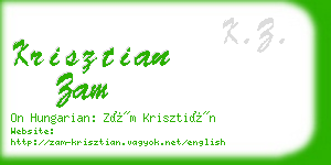 krisztian zam business card